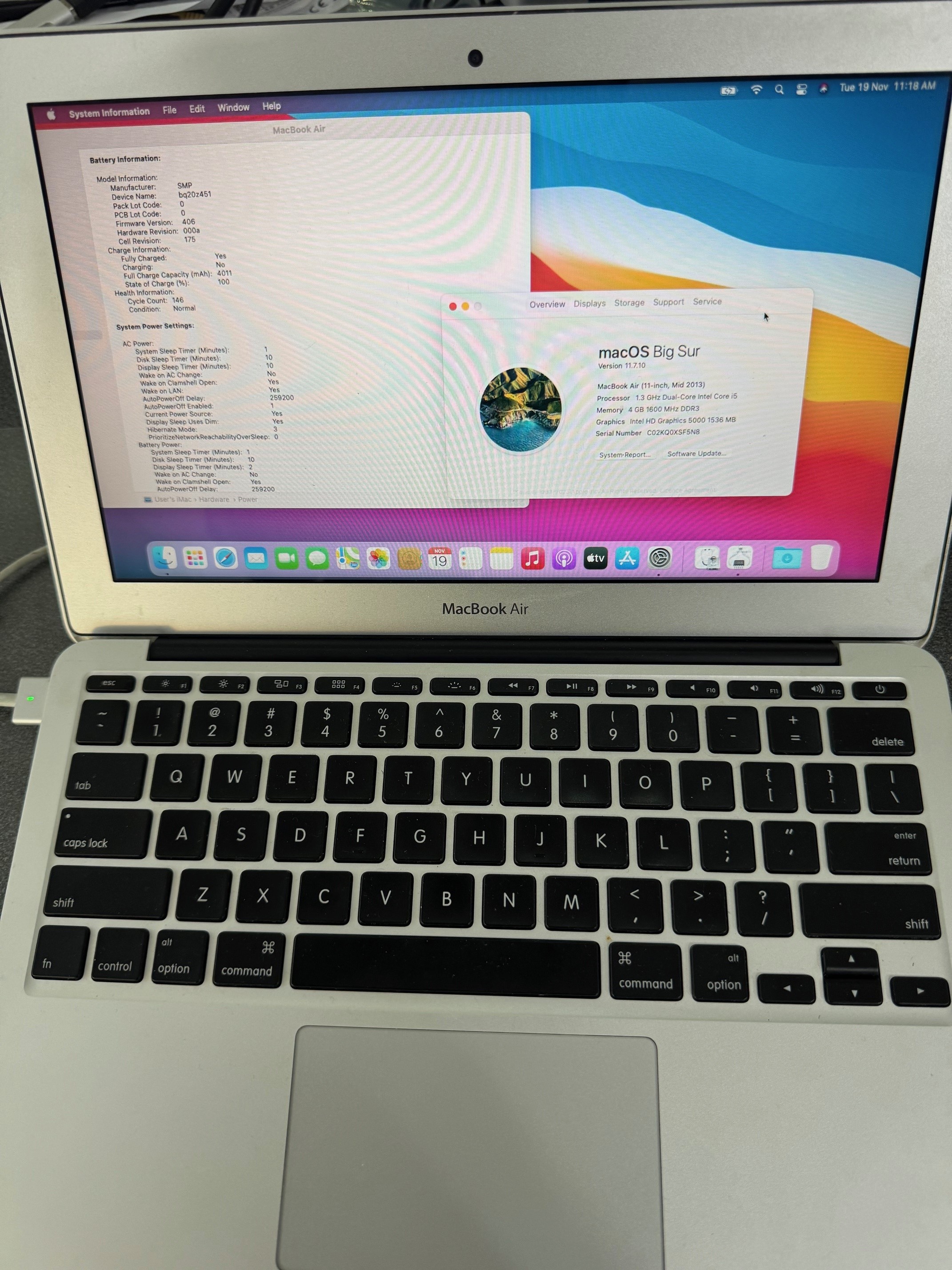 Macbook Air 11-inch， Mid 2013｜ノートPC