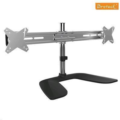 Brateck LDT02-T02 Free Standing Elegant Aluminium Dual LCD VESA Desk Stand Support two monitors up to 24"