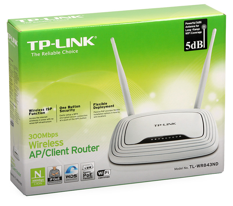 TP-Link TL-WR843ND 300Mbps Wireless AP/Client Router,Built-in 4-port ...