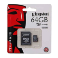 Kingston SDCX10/64GB 64GB MicroSDHC Class10 UHS-I Micro Secure Digital Card with Adaptor 