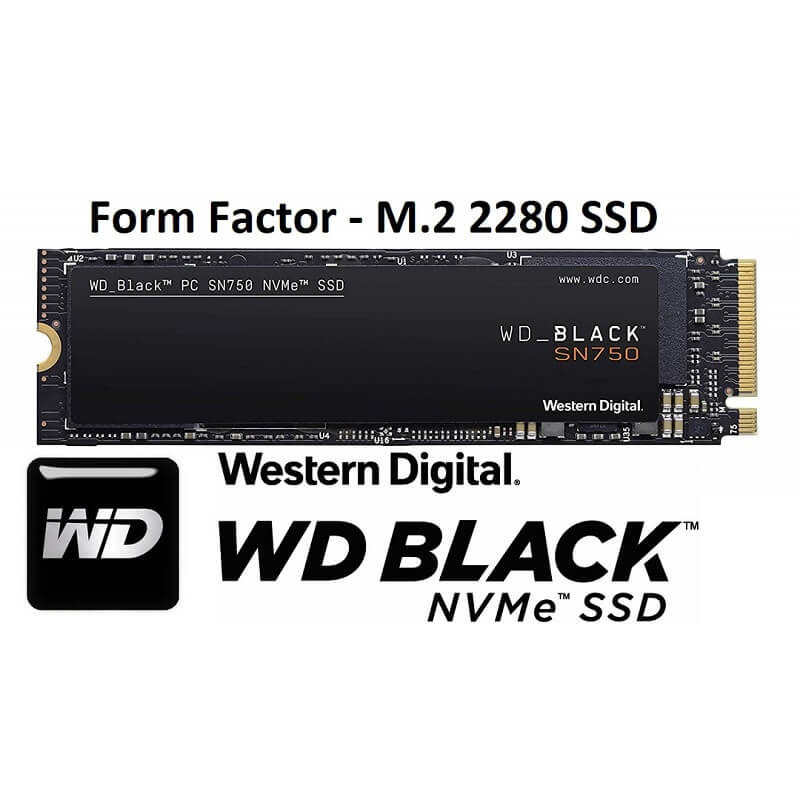Western Digital Black Sn750 1tb M 2 Nvme Ssd R W 3470mb S 3000mb S Wds100t3x0c 5 Year Warranty