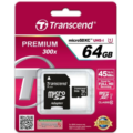 Transcend TS64GUSDU1 64GB microSDHC Class 10 UHS-I (Premium) with adapter 
