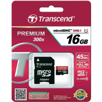Transcend TS16GUSDU1 16GB microSDHC CL10 UHS1