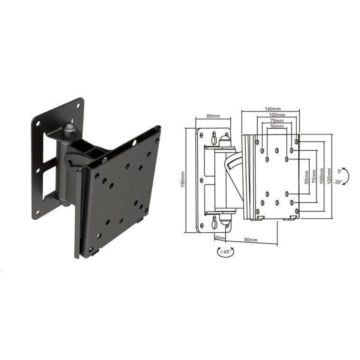Brateck LCD-201S LCD Swivel Wall Mount Bracket 
