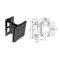 Brateck LCD-201S LCD Swivel Wall Mount Bracket Vesa 75/100mm up to 30 Kg